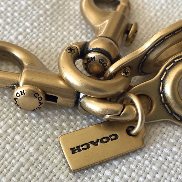 Coach Chunky Chain Link Strap In Brass - Picture 13 of 15